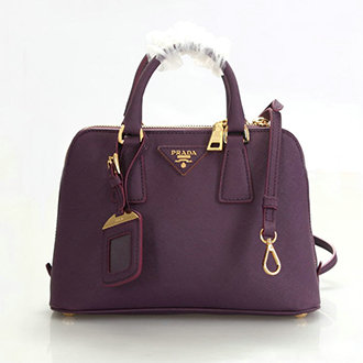 2014 Prada Saffiano Leather Small Two Handle Bag BL0838 purple for sale - Click Image to Close